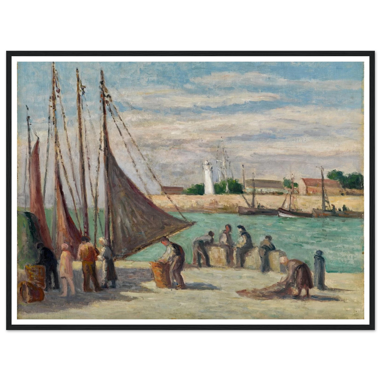 Honfleur, Sur le Quai Art Print | Maximilien Luce-Quipham Collections