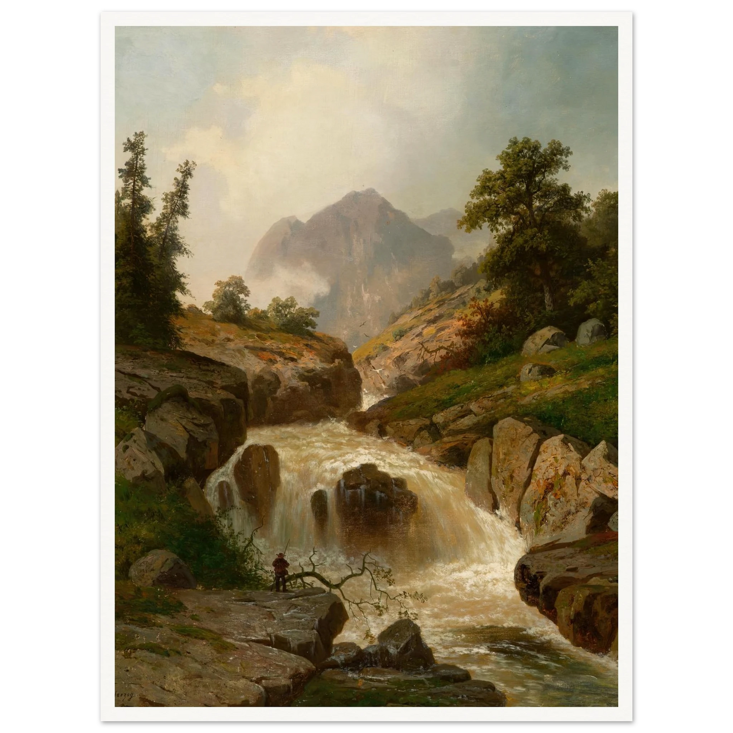 The Rippling River Art Print | Hermann Ottomar Herzog-Quipham Collections