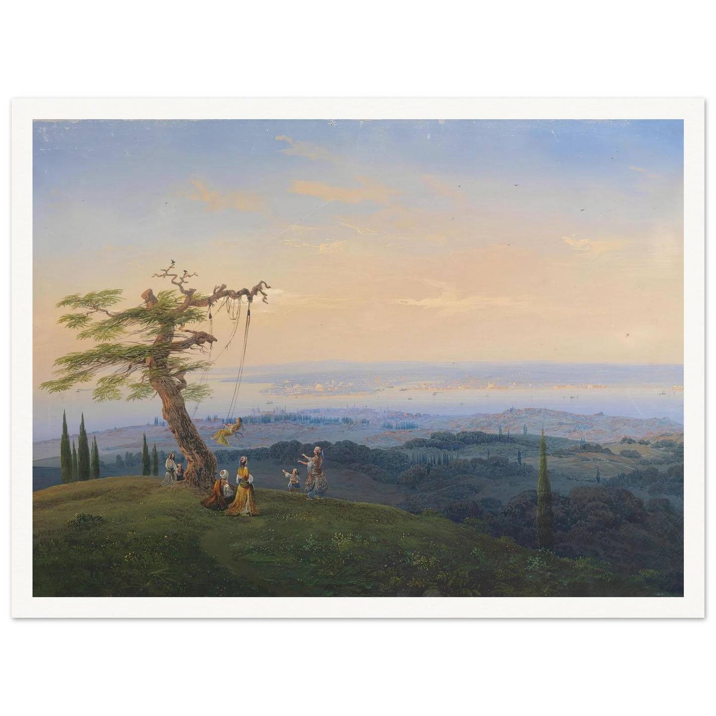 Abendliches Vergnügen vor den Toren Konstantinopels Art Print | Carlo Bossoli-Quipham Collections