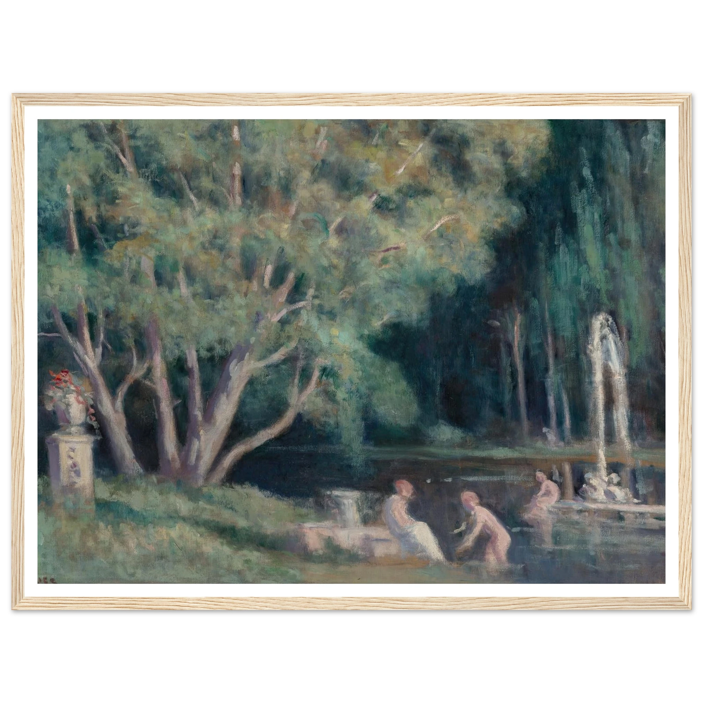 Les baigneurs au jet d’eau Art Print | Maximilien Luce-Quipham Collections