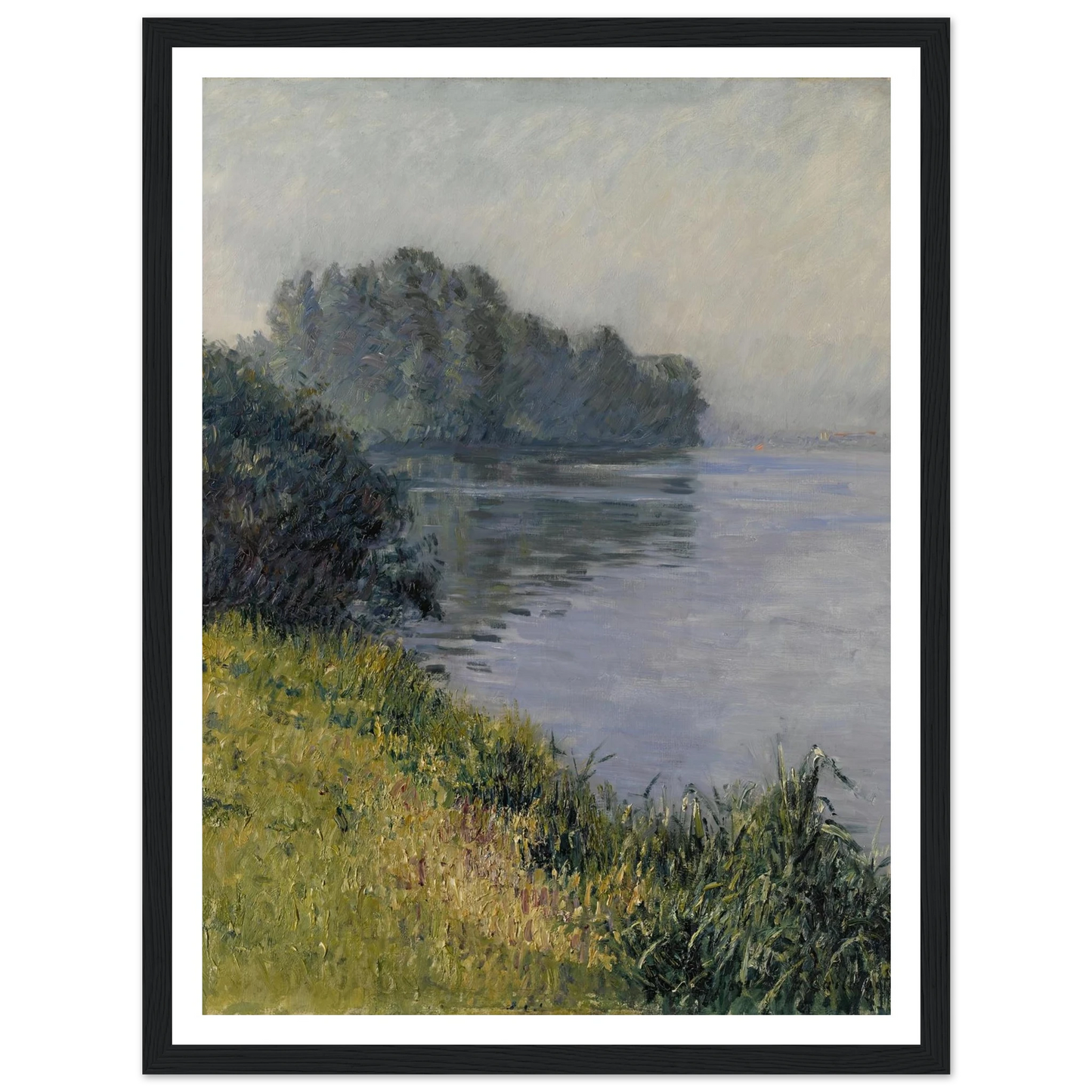 La Seine à l’Île Marante par temps brumeux (1891) Art Print | Gustave Caillebotte-Quipham Collections