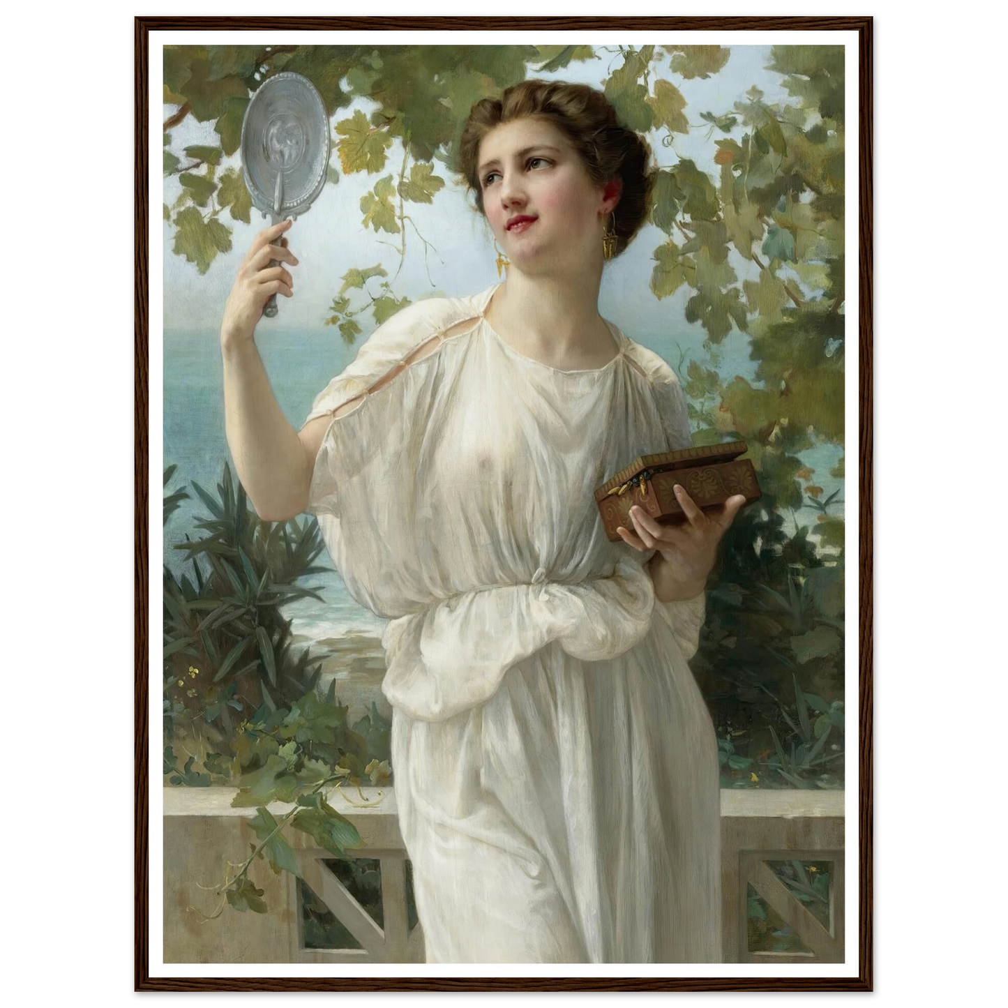 Admiring Beauty Art Print | Guillaume Seignac - Framed Poster - 30x40 cm / 12x16″ - Black frame
