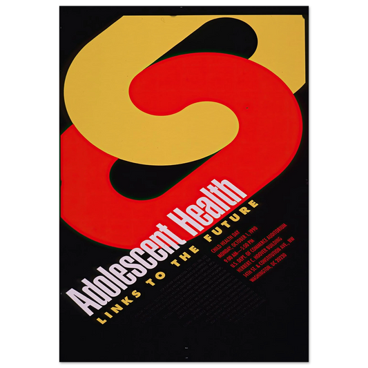 Adolescent health; links to the future (1990) Art Print | National Institutes of Health - Framed Poster - 30x40 cm / 12x16″ - Black frame