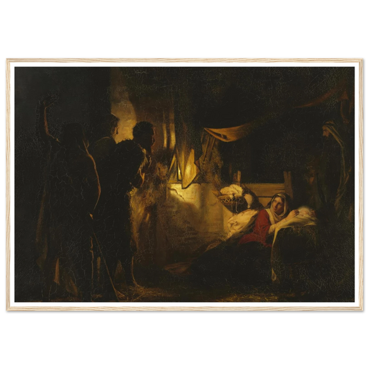 Adoration of the Shepherds (1882) Art Print | Carl Bloch - Framed Poster - 30x40 cm / 12x16″ - Black frame