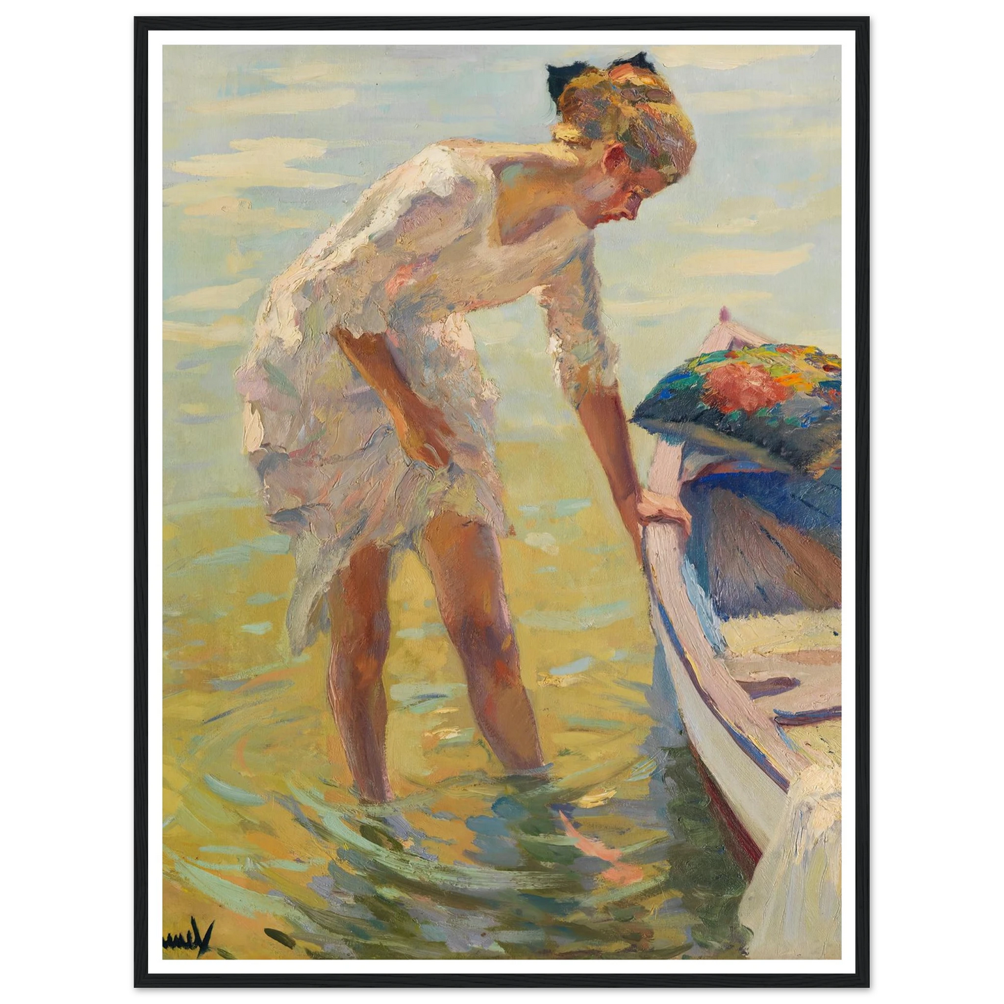 On the shore (1920) Art Print | Edward Cucue-Quipham Collections