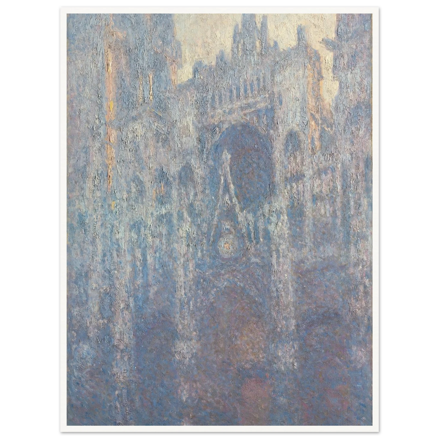 The Portal of Rouen Cathedral in Morning Light (1894) Art Print | Claude Monet-Quipham Collections