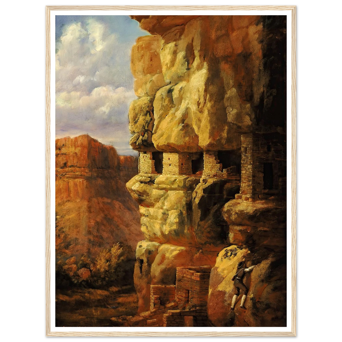 Cliff Houses On The Rio Mancos, Colorado (1875) Art Print | William Henry Holmes-Quipham Collections