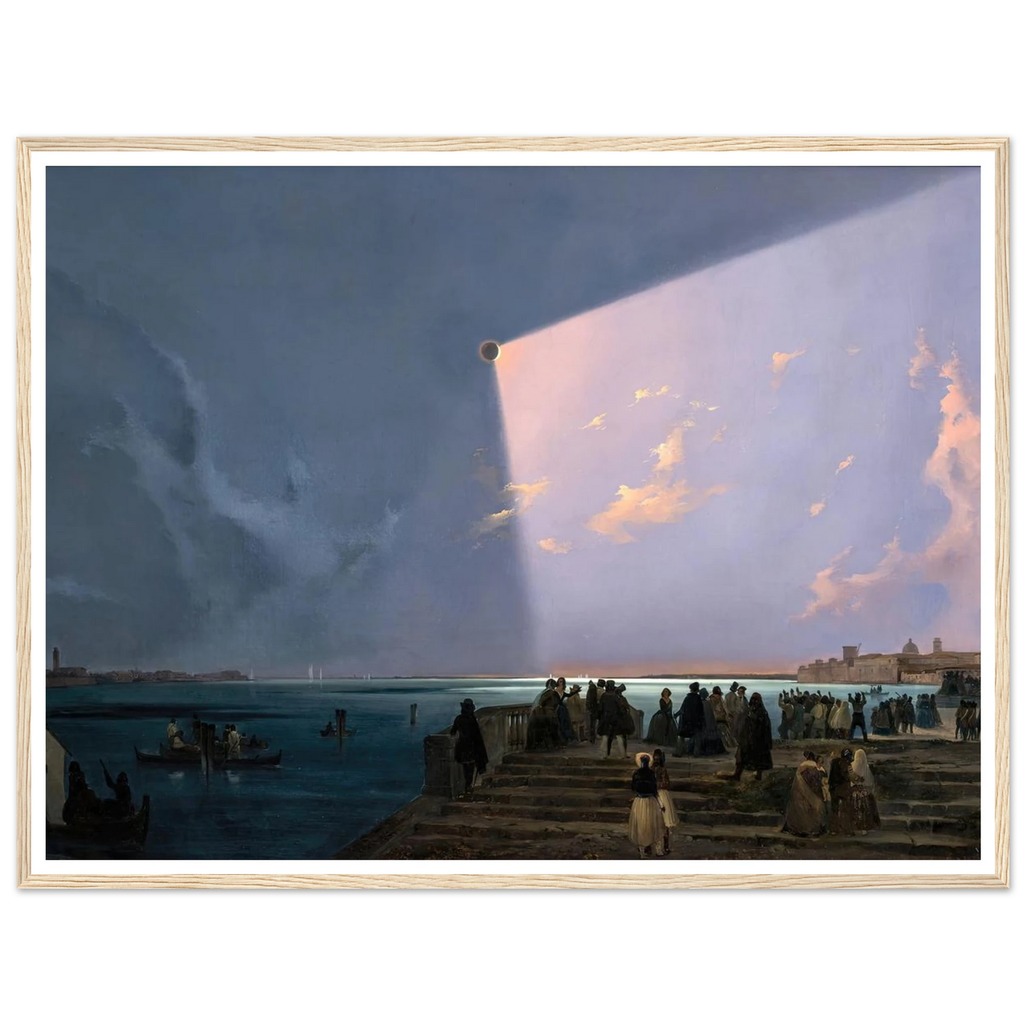 The Eclipse of the Sun in Venice, July 6, 1842 (1800s) Art Print | Ippolito Caffi-Quipham Collections