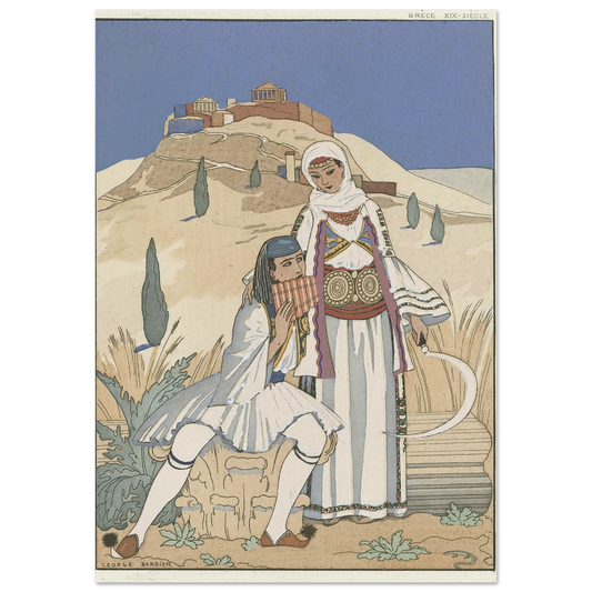 La flute de Pan (1923) Art Print | George Barbier-Quipham Collections