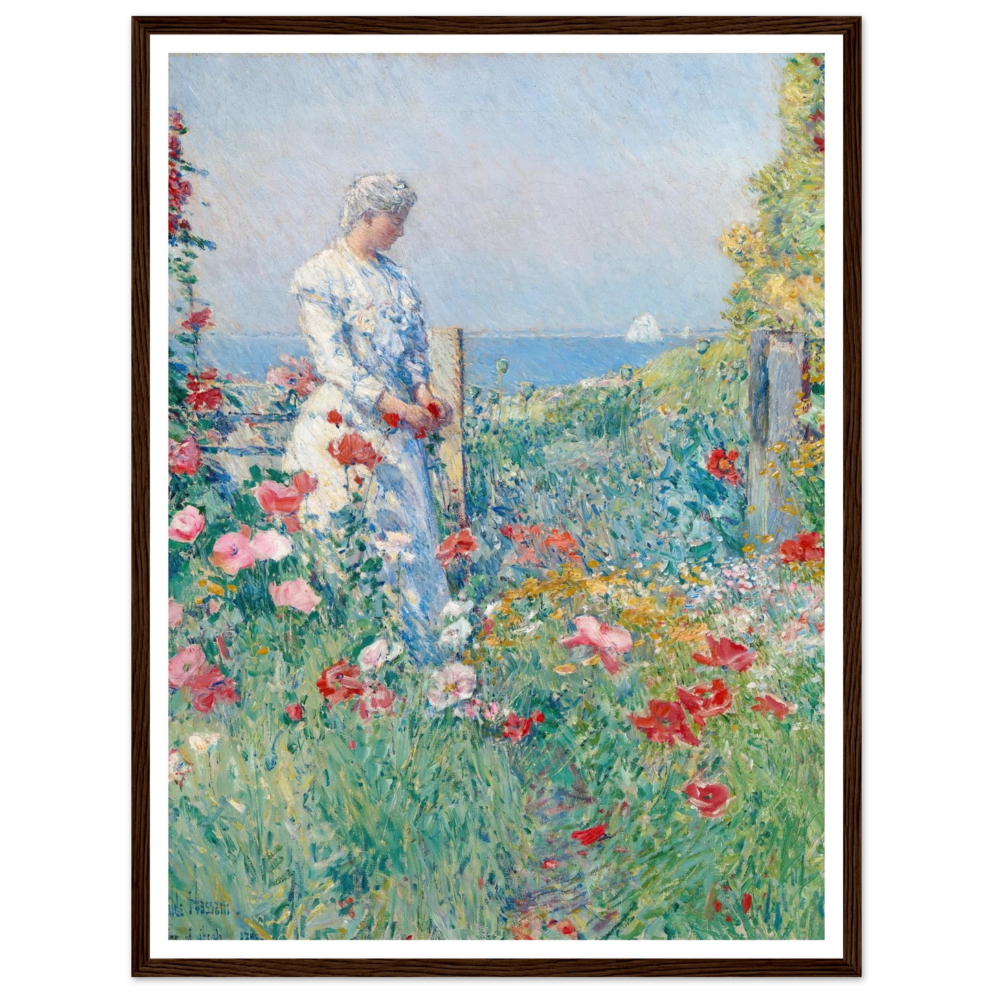 In the Garden (Celia Thaxter in Her Garden) (1892) Art Print | Childe Hassam-Quipham Collections