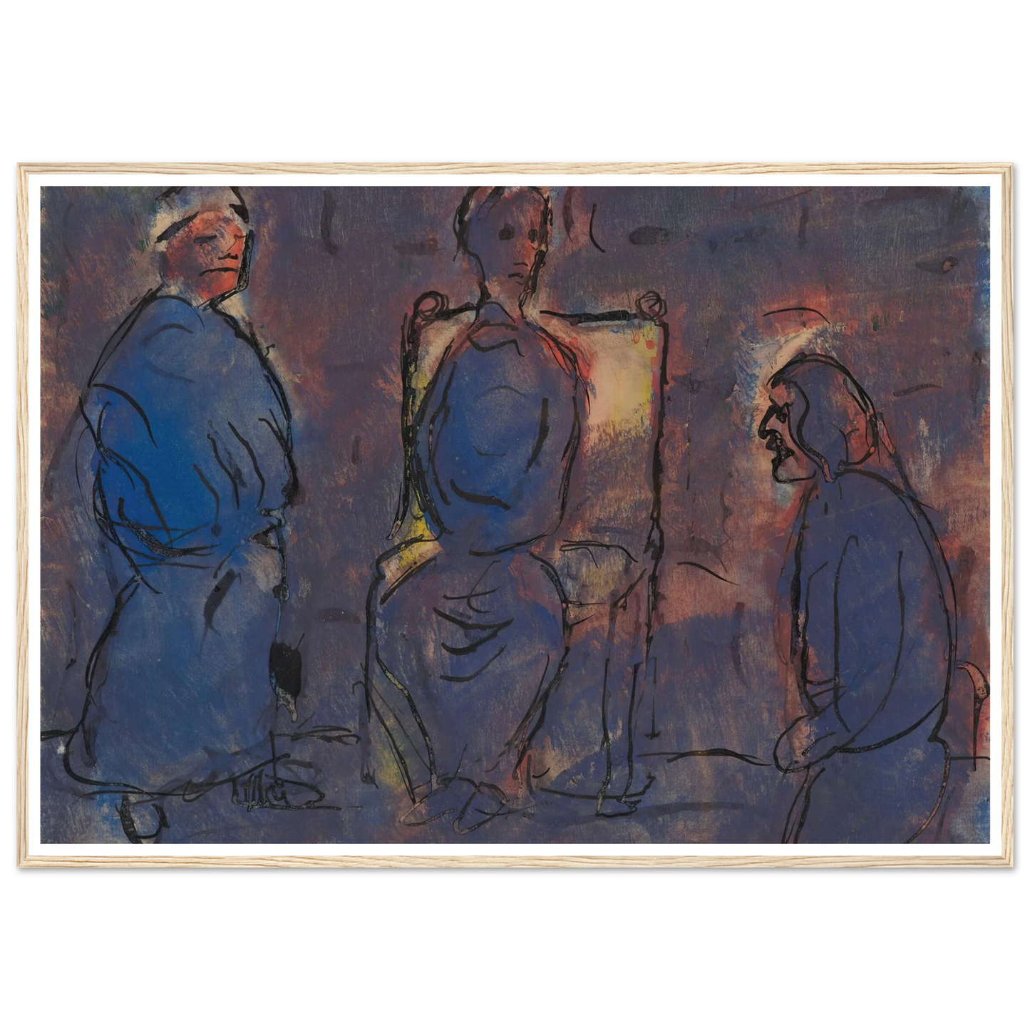 Conversation (1919) Art Print | Christian Rohlfs-Quipham Collections