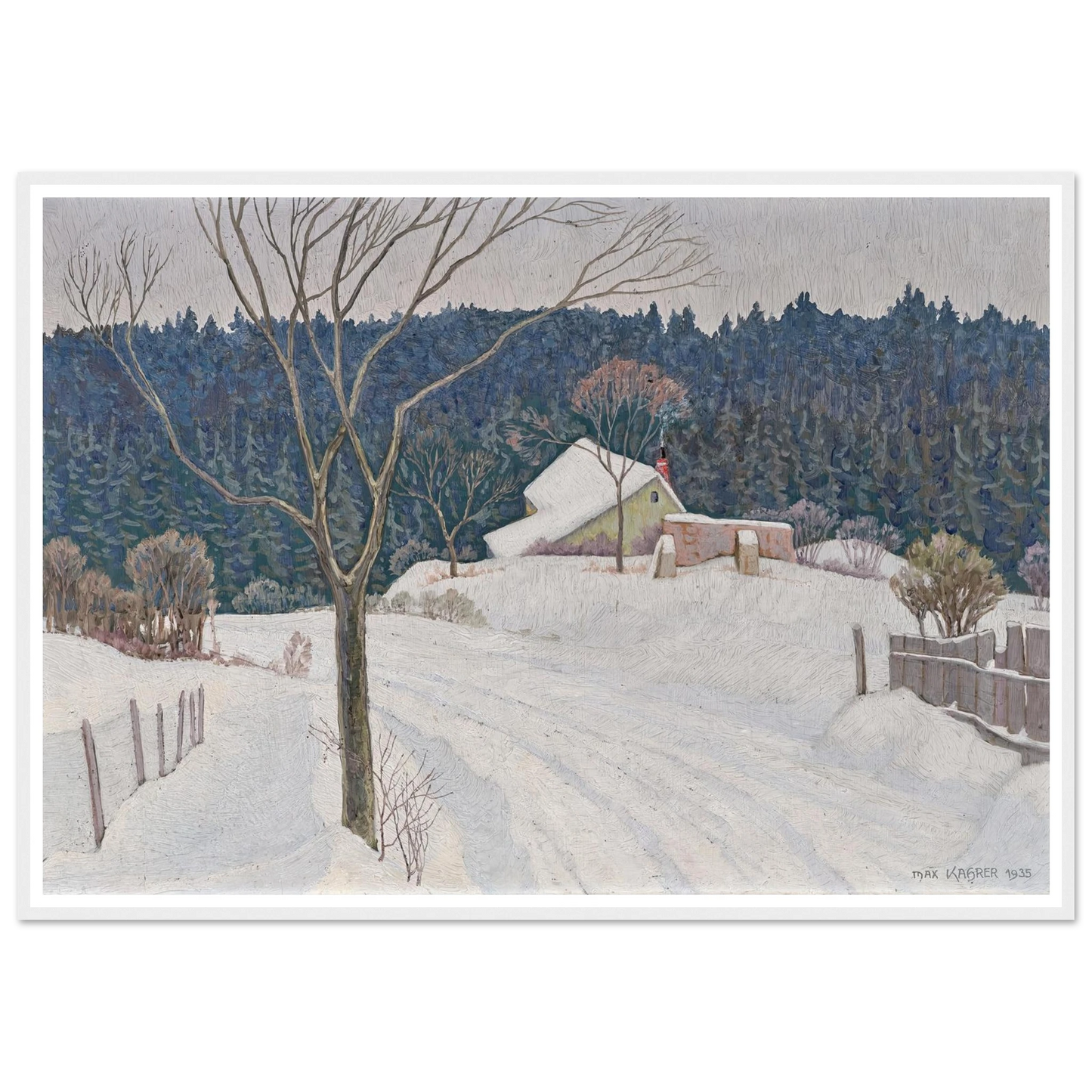 Winter beim Käferkreuzwäldchen (1935) Art Print | Max Kahrer-Quipham Collections