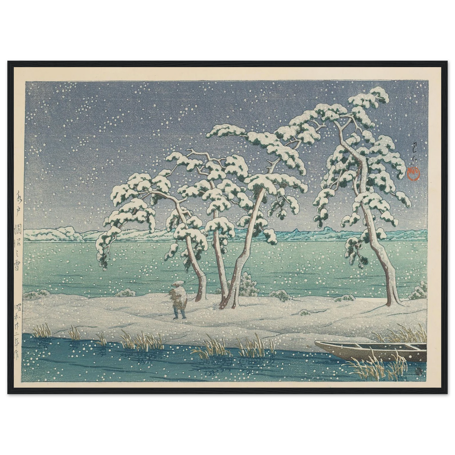Mito Hinuma no yuki (Snow at Hinuma Swamp in Mito) (1947) Art Print | Kawase Hasui-Quipham Collections