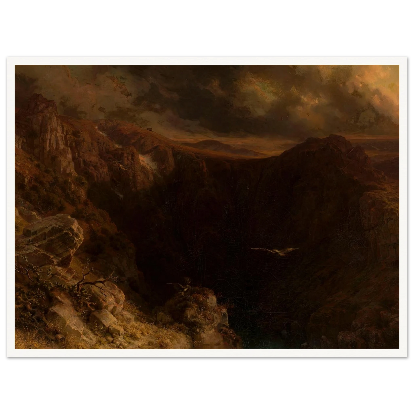Evening in the mountains (1843) Art Print | August Behrendsen-Quipham Collections