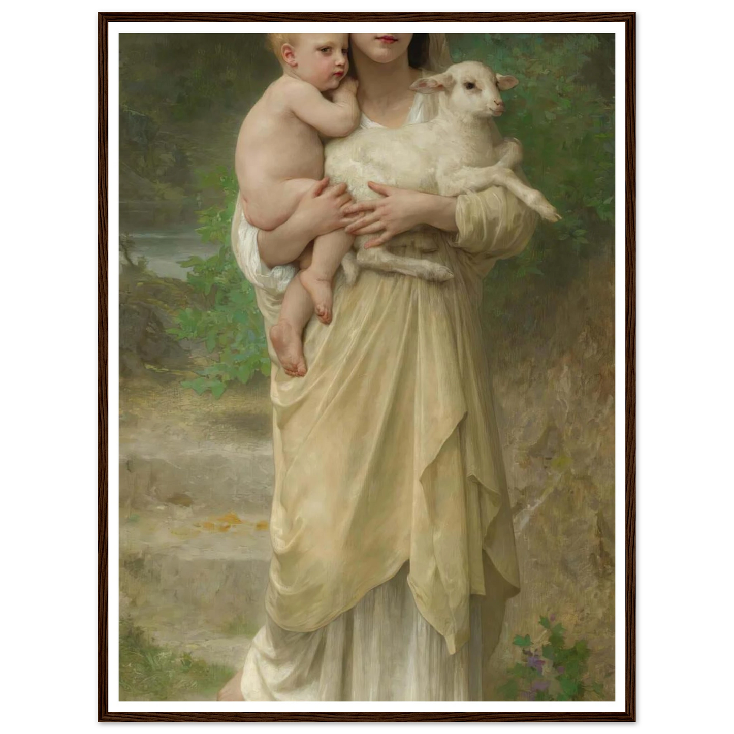 Les Agneaux (1897) Art Print | William Bouguereau-Quipham Collections