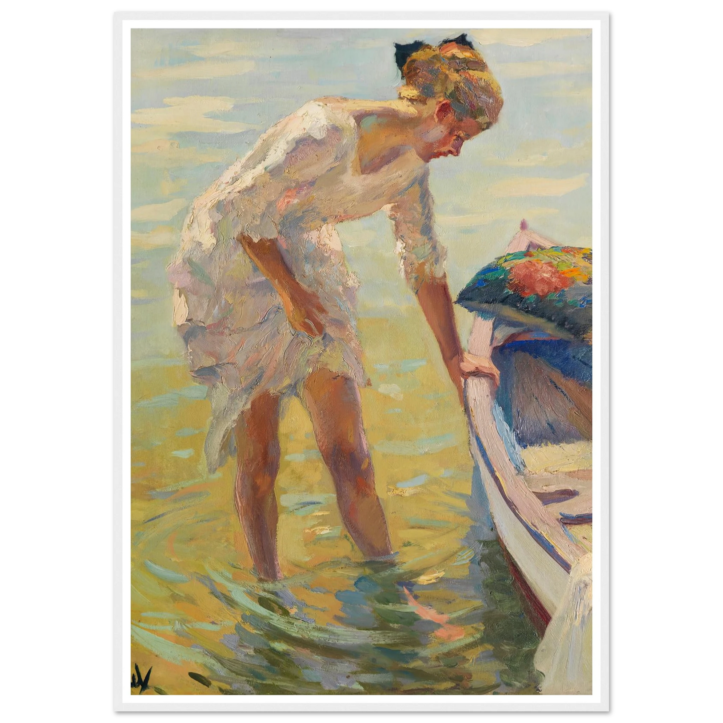 On the shore (1920) Art Print | Edward Cucue-Quipham Collections