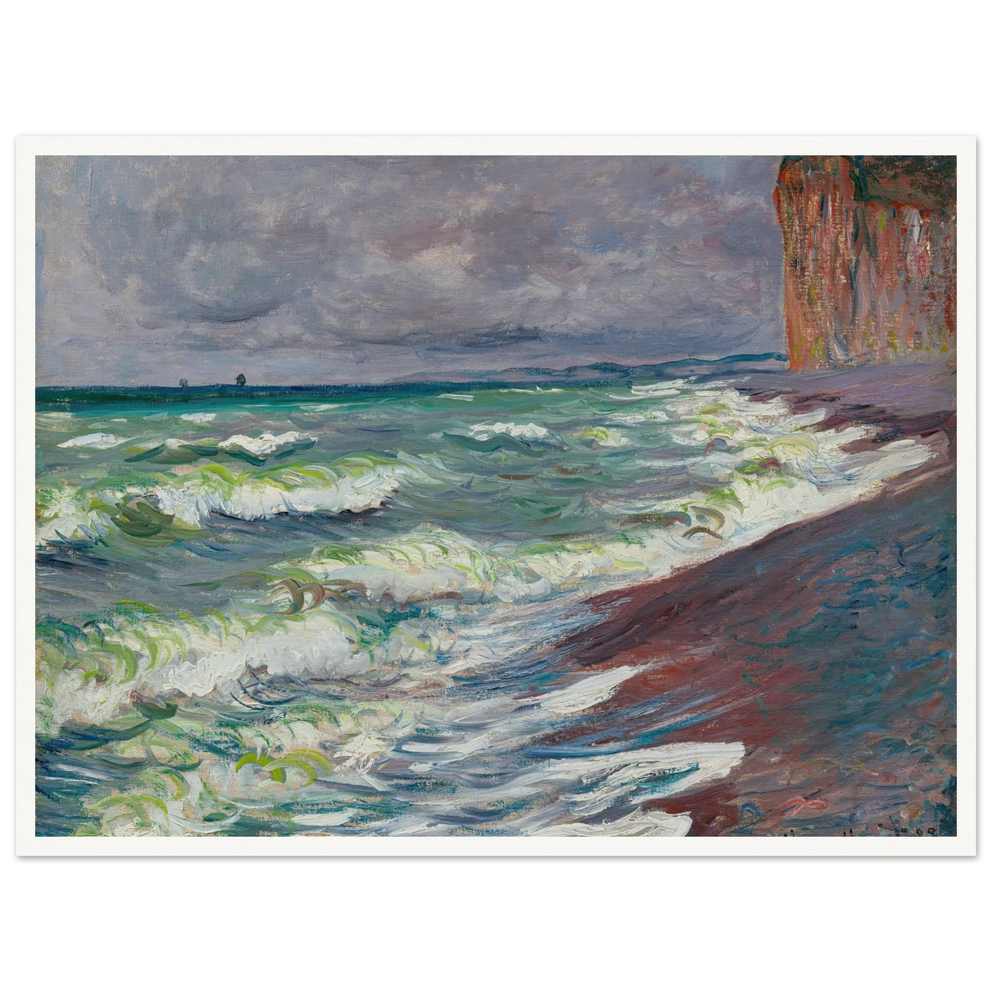 Mer agitée à Pourville (1882) Art Print | Claude Monet-Quipham Collections