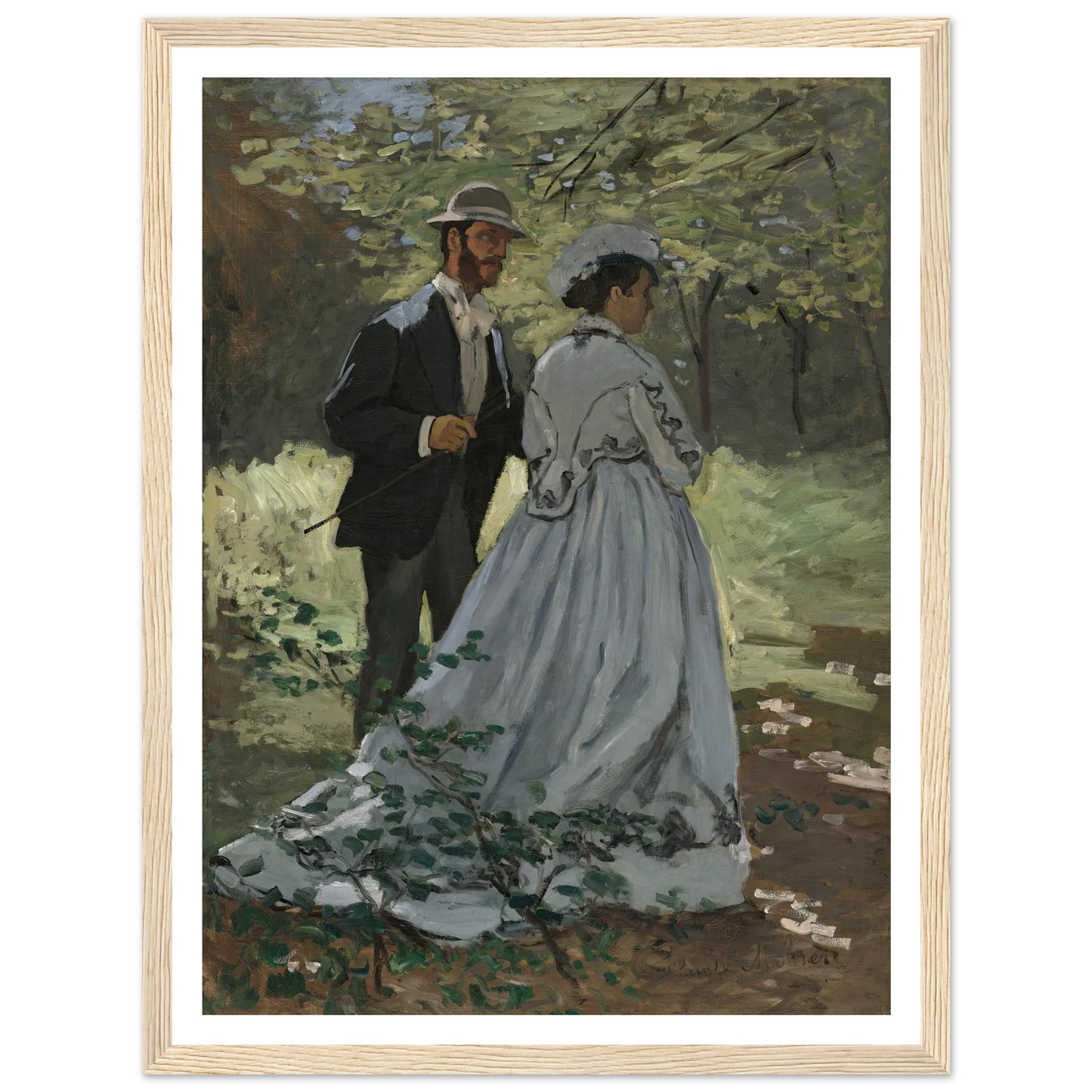 Bazille and Camille (Study for Déjeuner sur l’Herbe ) (1865) Art Print | Claude Monet-Quipham Collections