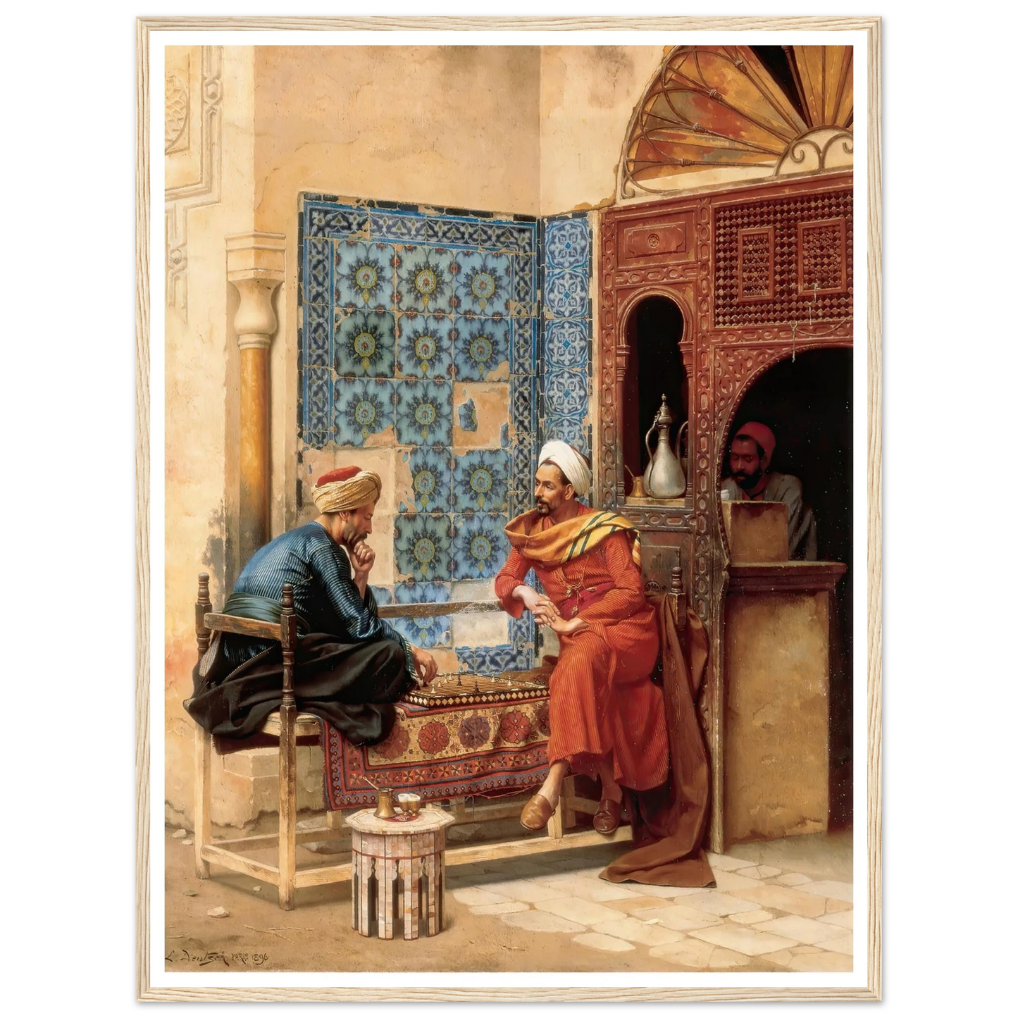 The Chess Game (1896) Art Print | Ludwig Deutsch-Quipham Collections