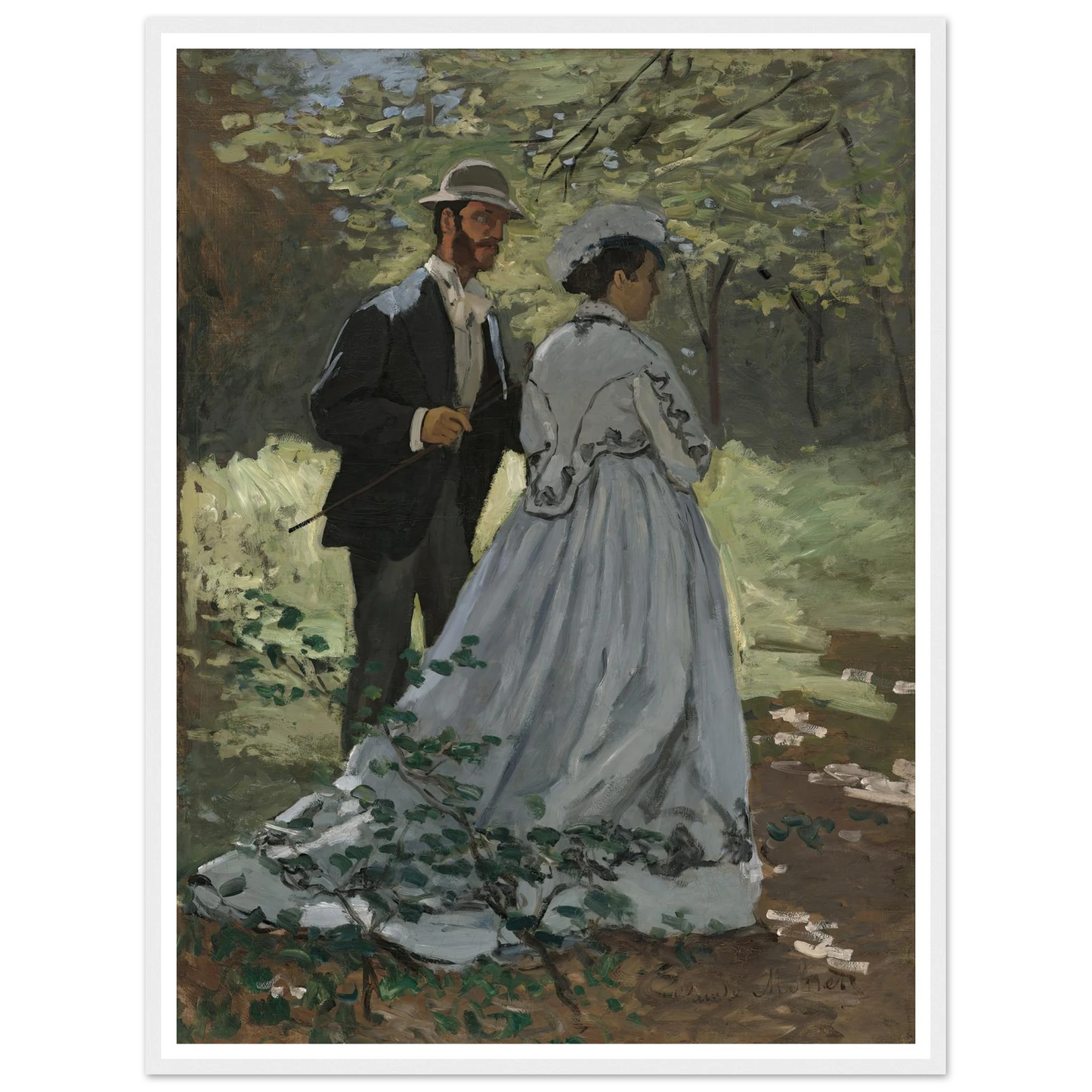 Bazille and Camille (Study for Déjeuner sur l’Herbe ) (1865) Art Print | Claude Monet-Quipham Collections