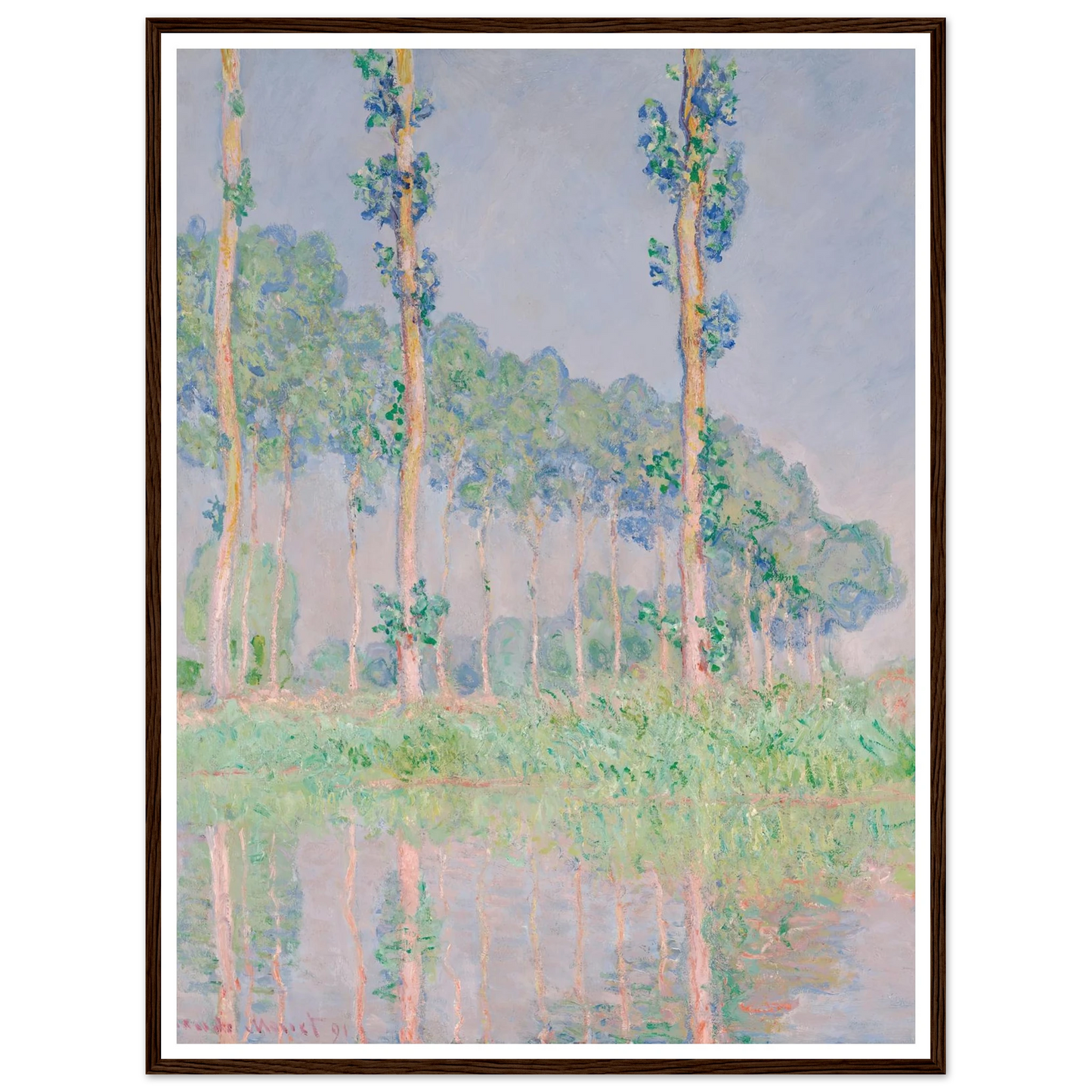 Poplars, Pink Effect (1891) Art Print | Claude Monet-Quipham Collections