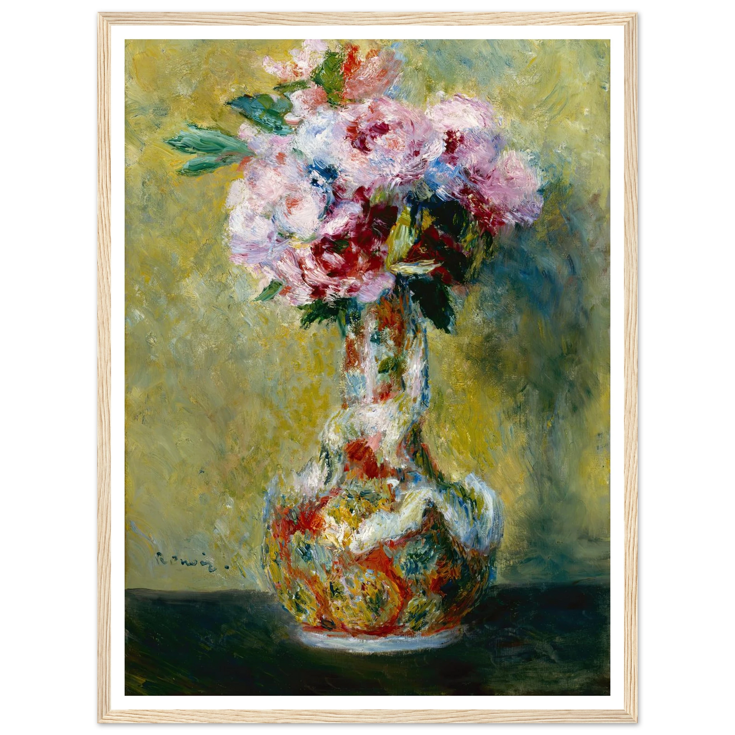 Bouquet in a Vase (1878) Art Print | Pierre Auguste Renoir-Quipham Collections