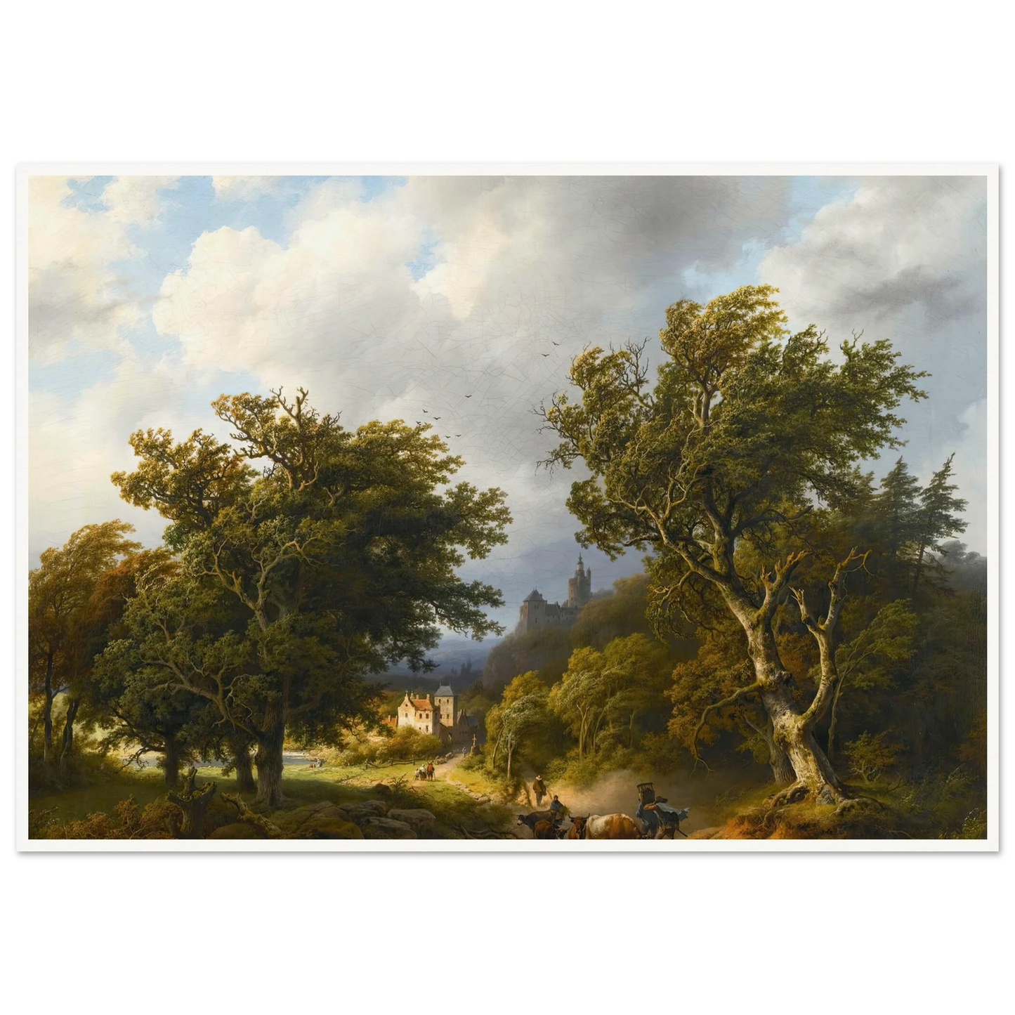 The gust of wind (1855) Art Print | Barend Cornelis Koekkoek-Quipham Collections
