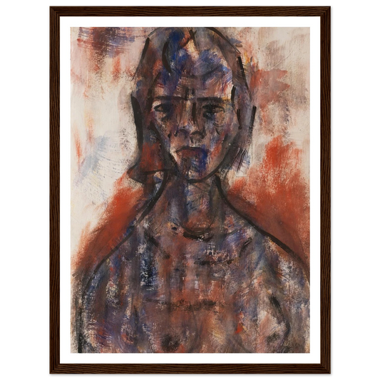 Aktstudie (1920) Art Print | Christian Rohlfs - Framed Poster - 30x40 cm / 12x16″ - Black frame
