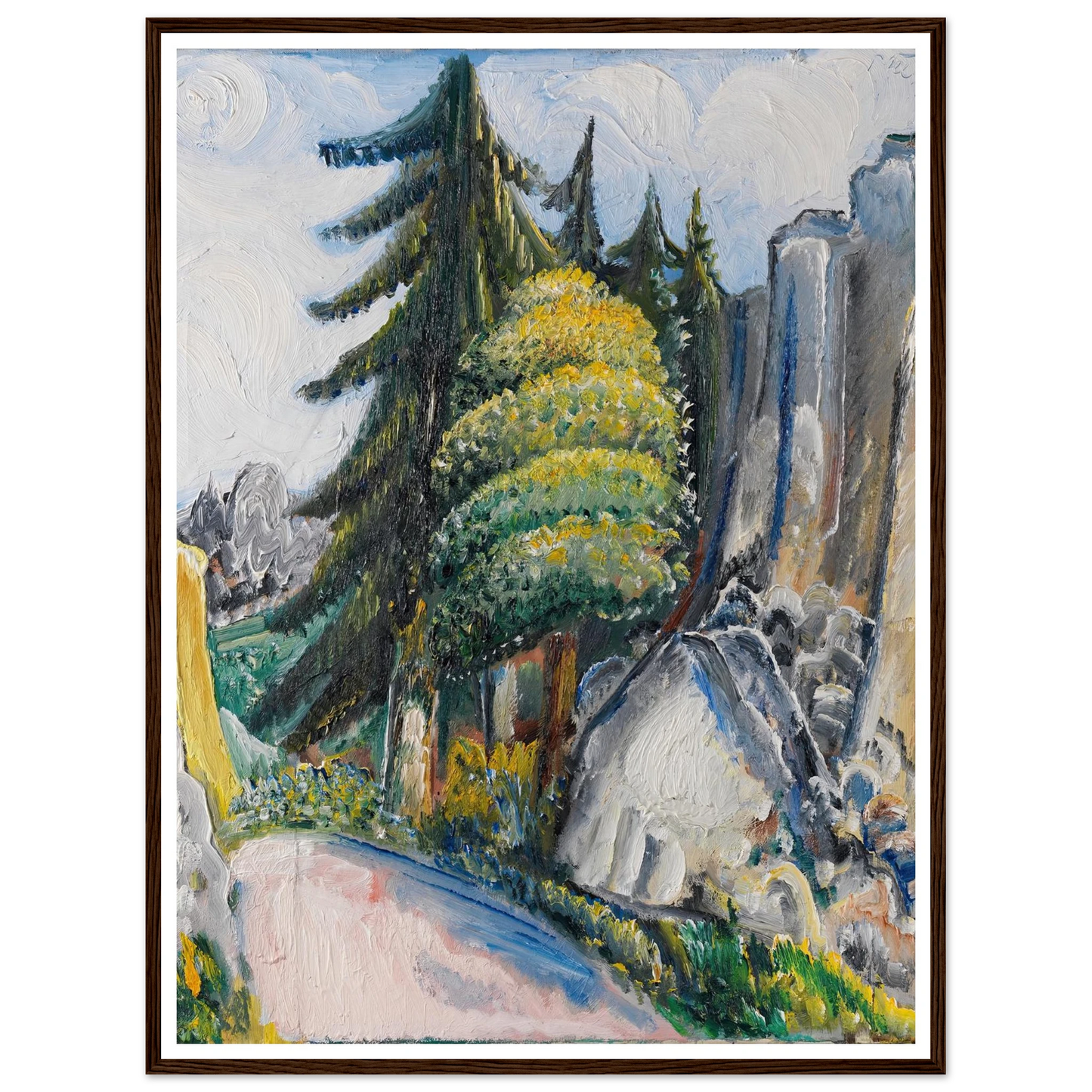 Alblandschaft (1932) Art Print | Paul Kleinschmidt - Framed Poster - 30x40 cm / 12x16″ - Black frame