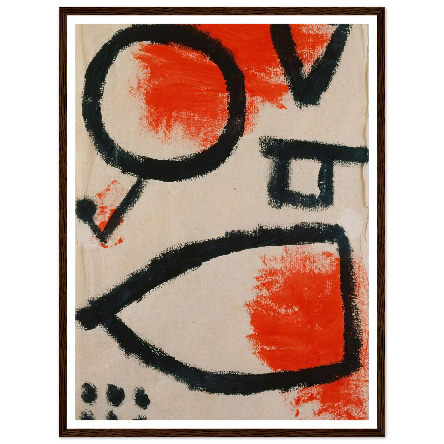 Alea jacta (1940) Art Print | Paul Klee - Framed Poster - 30x40 cm / 12x16″ - Black frame