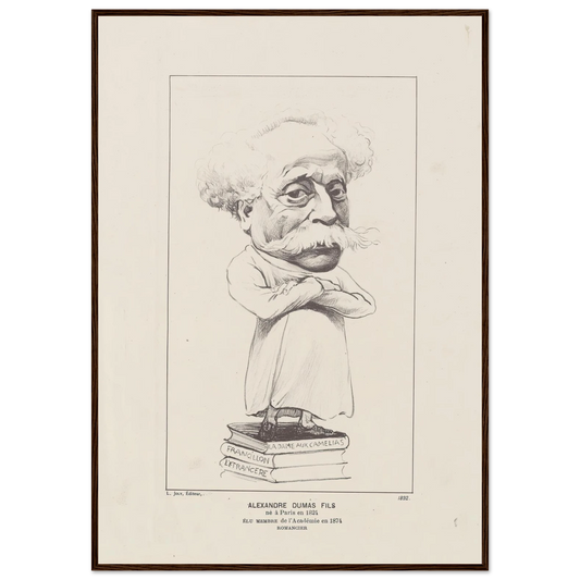 Alexandre Dumas Fils (1892) Art Print | Felix Vallotton - Framed Poster - 30x40 cm / 12x16″ - Black frame