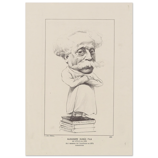 Alexandre Dumas Fils (1892) Art Print | Felix Vallotton - Framed Poster - 30x40 cm / 12x16″ - Black frame