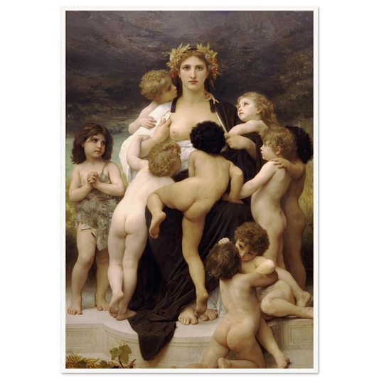 Alma Parens (1883) Art Print | William Bouguereau - Framed Poster - 30x40 cm / 12x16″ - Black frame