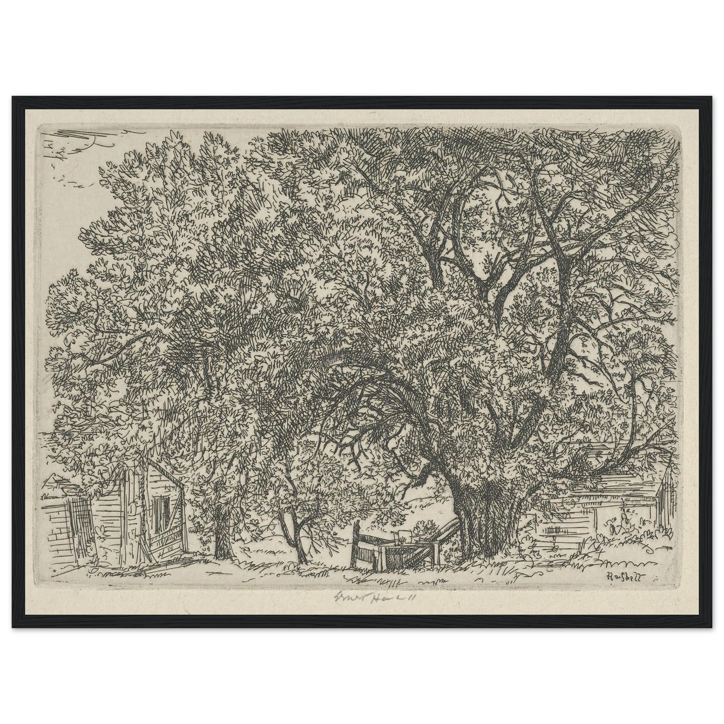 Alna Bower (1924) Art Print | Ernest Haskell - Framed Poster - 30x40 cm / 12x16″ - Black frame