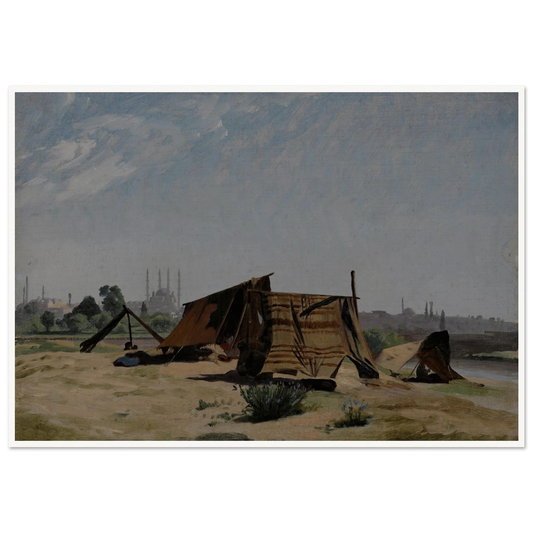 An Encampment before Constantinople Art Print | Jean Leon Gerome - Framed Poster - 30x40 cm / 12x16″ - Black frame