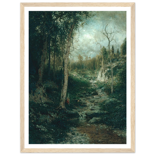 An Old Clearing (1881) Art Print | Alexander Helwig Wyant - Framed Poster - 30x40 cm / 12x16″ - Black frame
