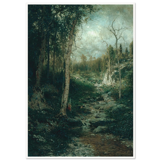 An Old Clearing (1881) Art Print | Alexander Helwig Wyant - Framed Poster - 30x40 cm / 12x16″ - Black frame