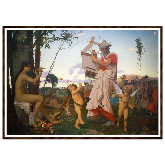 Anacréon Bacchus Et L’amour Art Print | Jean Leon Gerome - Framed Poster - 30x40 cm / 12x16″ - Black frame