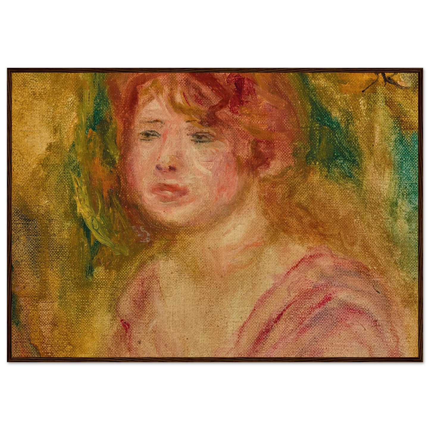 Andrée en buste (1915) Art Print | Pierre Auguste Renoir - Framed Poster - 30x40 cm / 12x16″ - Black frame