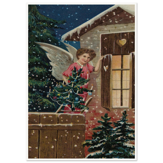 Angel's Final Wreath Touch - Framed Poster - 30x40 cm / 12x16″ - Black frame