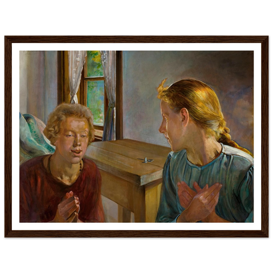 Annunciation (1923) Art Print | Jacek Malczewski - Framed Poster - 30x40 cm / 12x16″ - Black frame