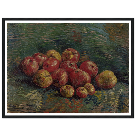 Apples (1887) Art Print | Vincent van Gogh - Framed Poster - 30x40 cm / 12x16″ - Black frame
