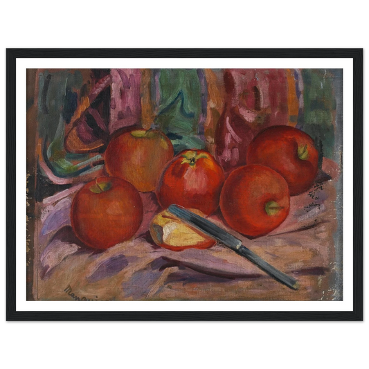 Apples Art Print | Henri Manguin - Framed Poster - 30x40 cm / 12x16″ - Black frame