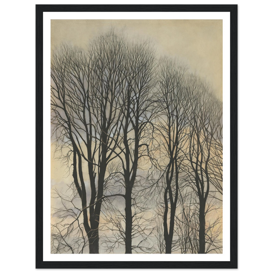Arbre et Ciel (1938) Art Print | Leon Spilliaert - Framed Poster - 30x40 cm / 12x16″ - Black frame