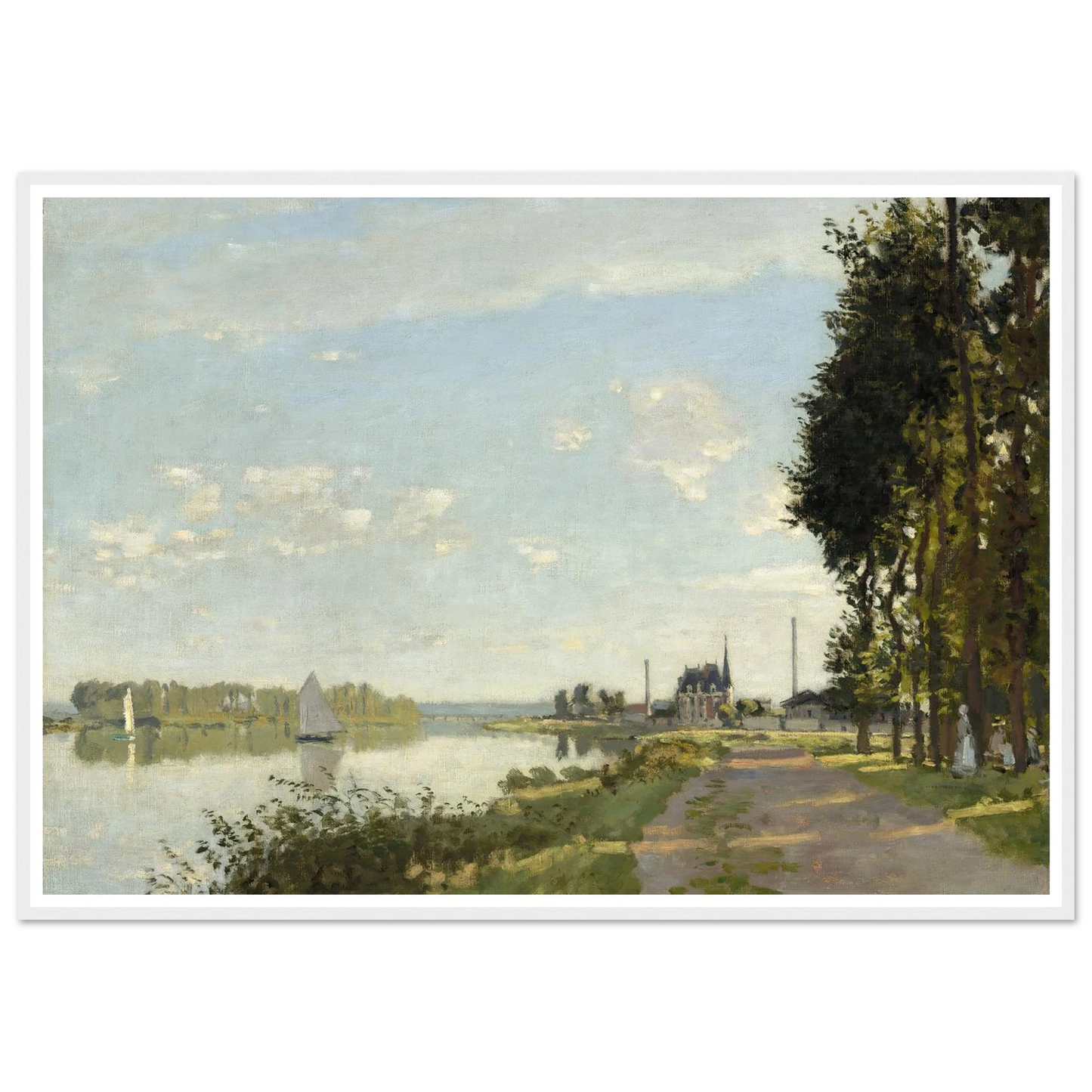 Argenteuil (c. 1872) Art Print | Claude Monet - Framed Poster - 30x40 cm / 12x16″ - Black frame