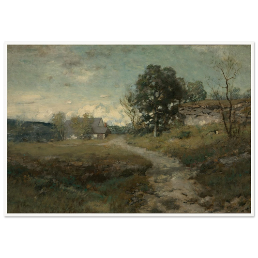Arkville Landscape (1880s) Art Print | Alexander Helwig Wyant - Framed Poster - 30x40 cm / 12x16″ - Black frame