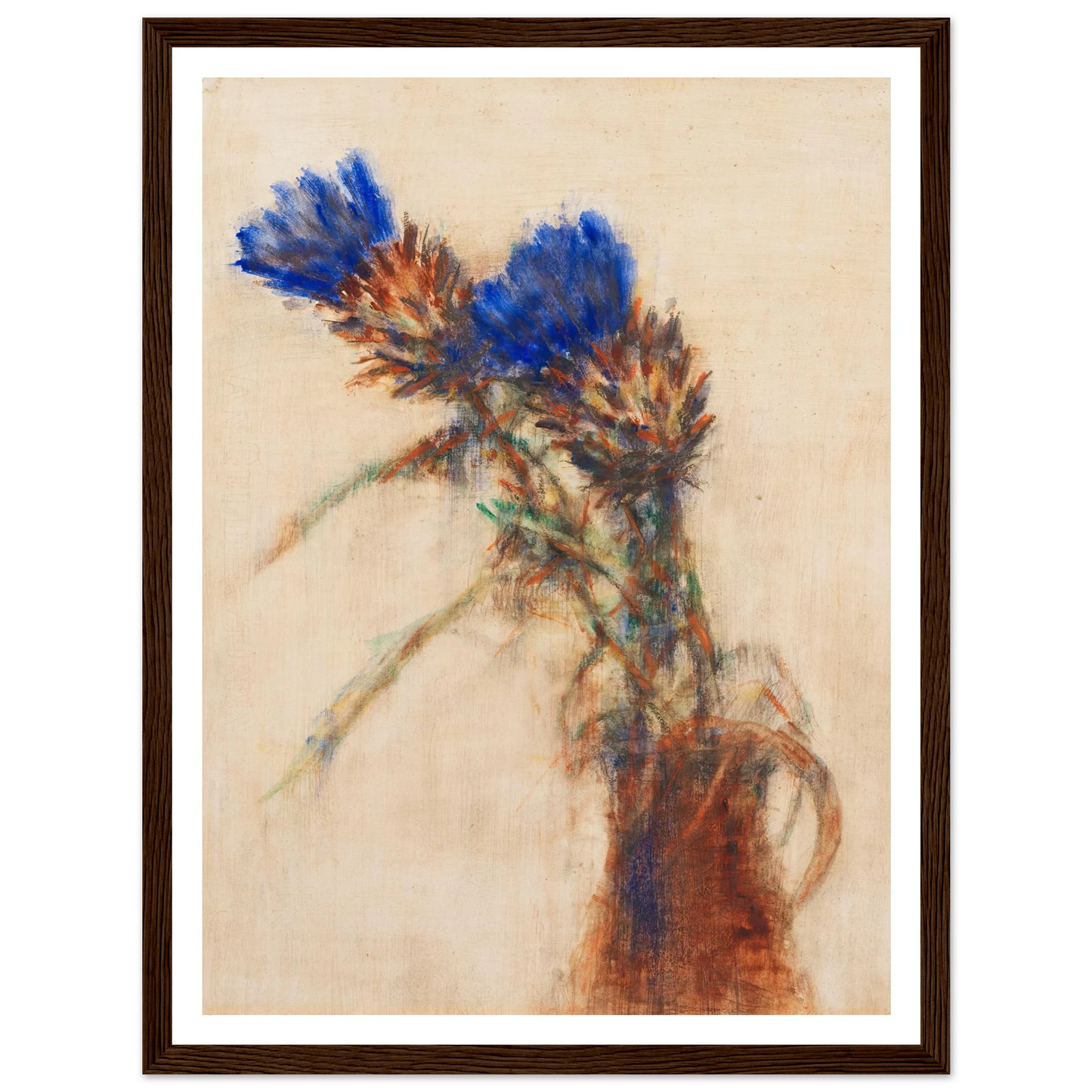Artischockenblüten (1937) Art Print | Christian Rohlfs - Framed Poster - 30x40 cm / 12x16″ - Black frame