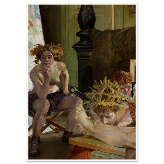 Artist’s death (1909) Art Print | Jacek Malczewski - Framed Poster - 30x40 cm / 12x16″ - Black frame