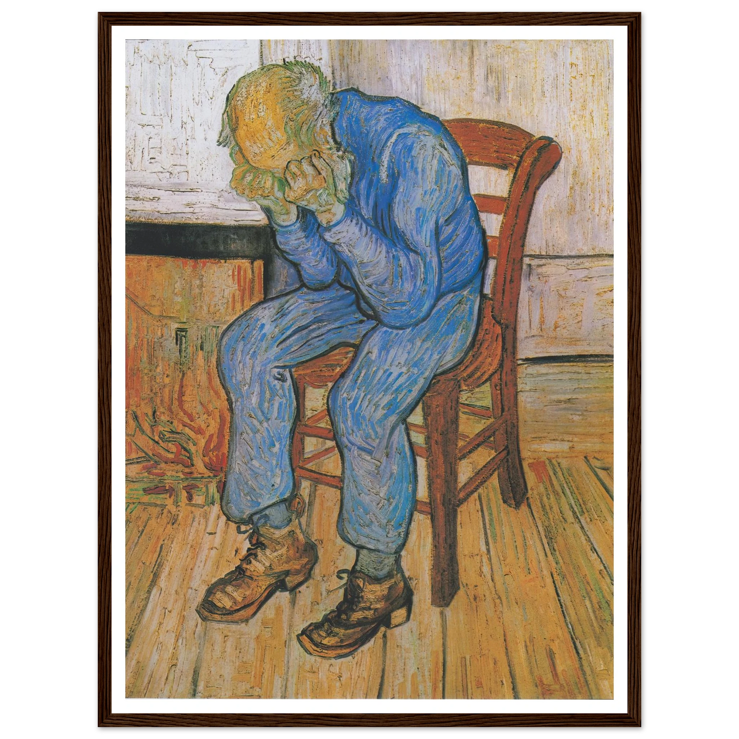At Eternity’s Gate (1890) Art Print | Vincent van Gogh - Framed Poster - 30x40 cm / 12x16″ - Black frame