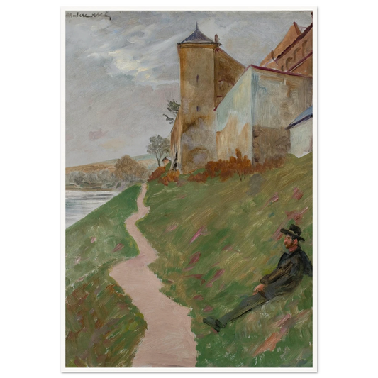 At the hill of the Norbertines’ monastery (1910) Art Print | Jacek Malczewski - Framed Poster - 30x40 cm / 12x16″ - Black frame